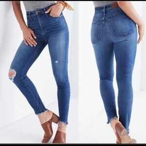 Madewell Curvy High-Rise Skinny Jeans: Drop Step-Hem Edition Size 26